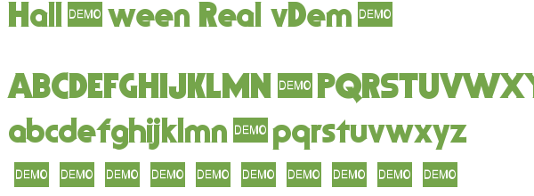 T&eacute;l&eacute;charger la police d'&eacute;criture Halloween Real vDemo