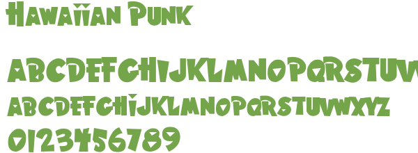 T&eacute;l&eacute;charger la police d'&eacute;criture Hawaiian Punk