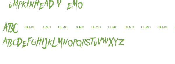 T&eacute;l&eacute;charger la police d'&eacute;criture Pumpkinhead vDemo