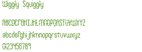 Télécharger la police d'écriture Wiggly Squiggly Télécharger la police d'écriture Wiggly Squiggly