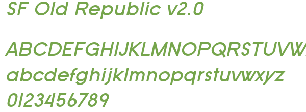Télécharger la police d'écriture SF Old Republic v2.0 Télécharger la police d'écriture SF Old Republic v2.0