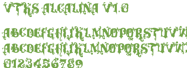 T&eacute;l&eacute;charger la police d'&eacute;criture Vtks Alcalina v1.0