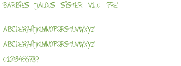 Télécharger la police d'écriture Barbies Jalous Sister v1.0 Pre Télécharger la police d'écriture Barbies Jalous Sister v1.0 Pre