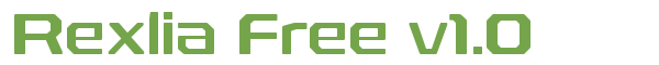 Télécharger la police d'écriture Rexlia Free v1.0